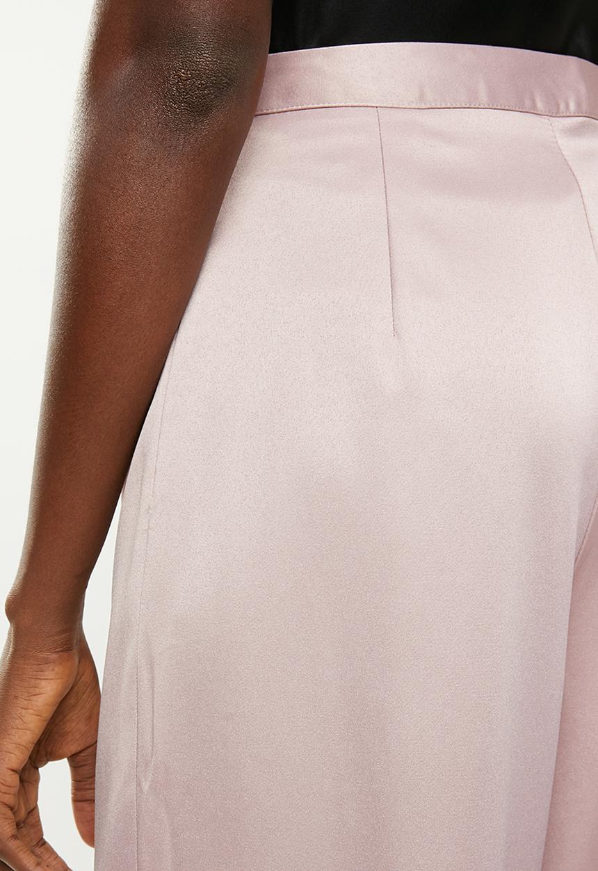 Missguided - Pleat detail wide leg trouser - pink