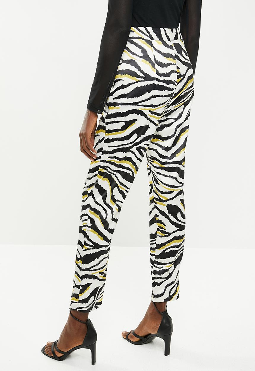 Missguided - Zebra print tailored cigarette trouser - multi