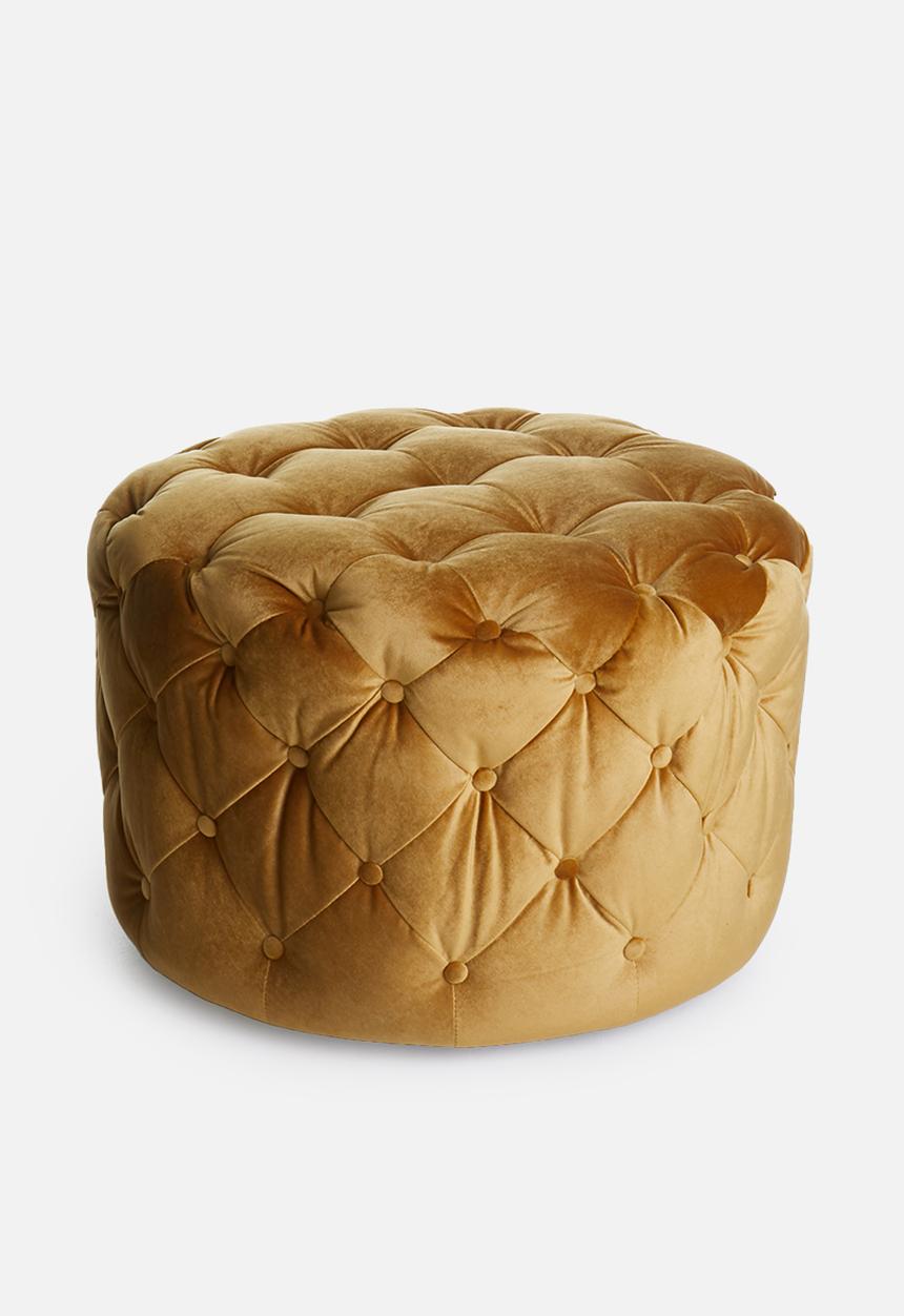 Sixth Floor - Pinch ottoman - mustard