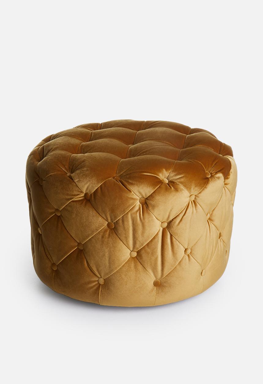 Sixth Floor - Pinch ottoman - mustard