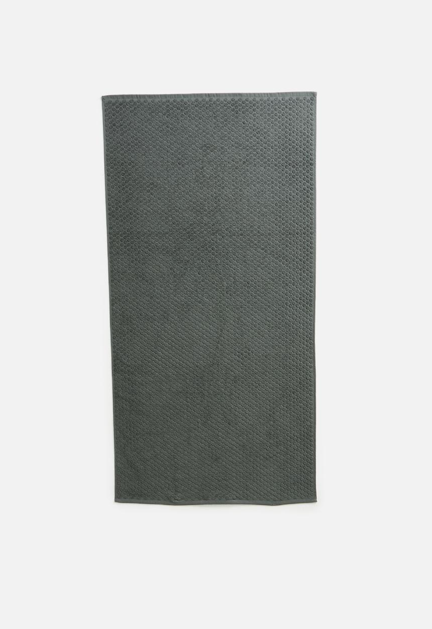 Linen House - Jordan spot bath sheet - asphalt