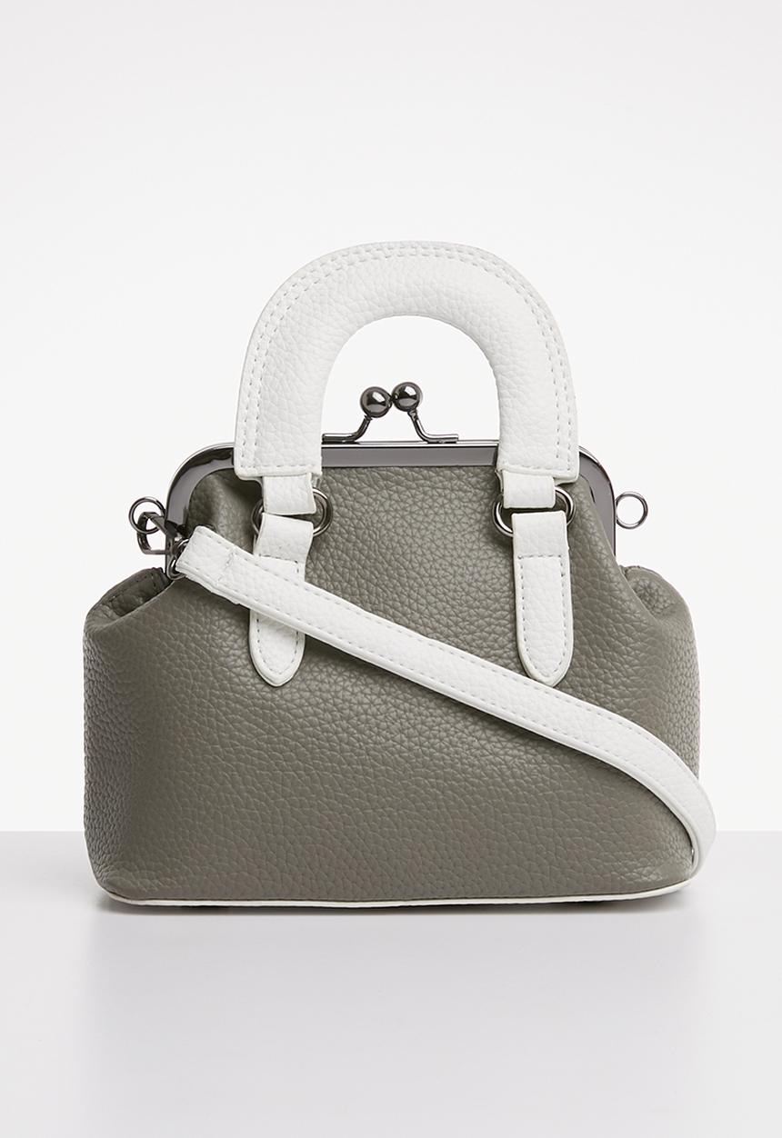 Superbalist - Structured crossbody bag - grey & white