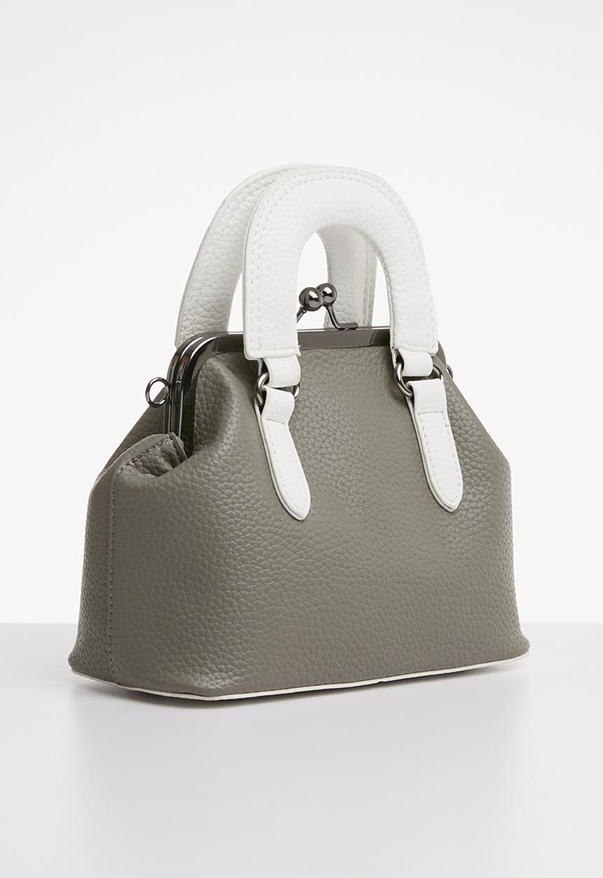 Superbalist - Structured crossbody bag - grey & white