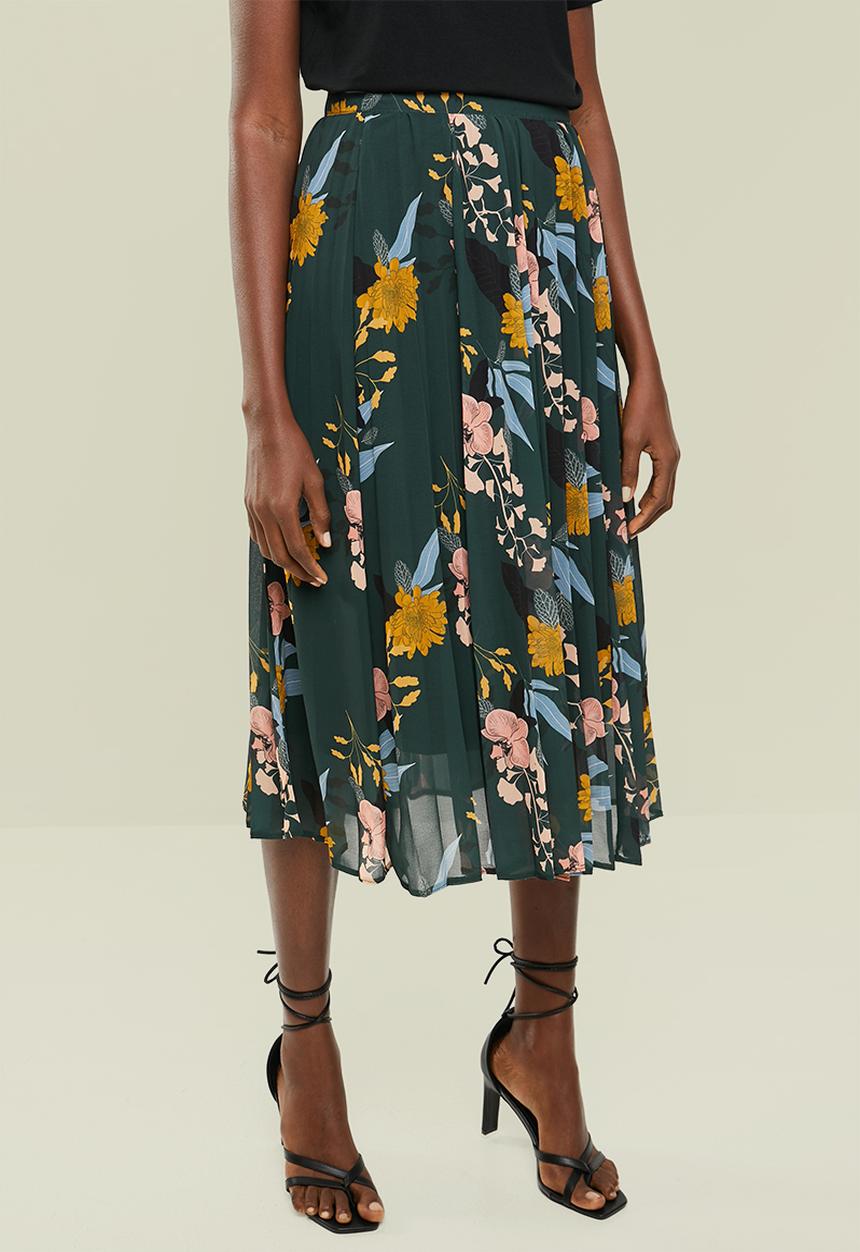 Superbalist - Printed pleated skirt - multi 