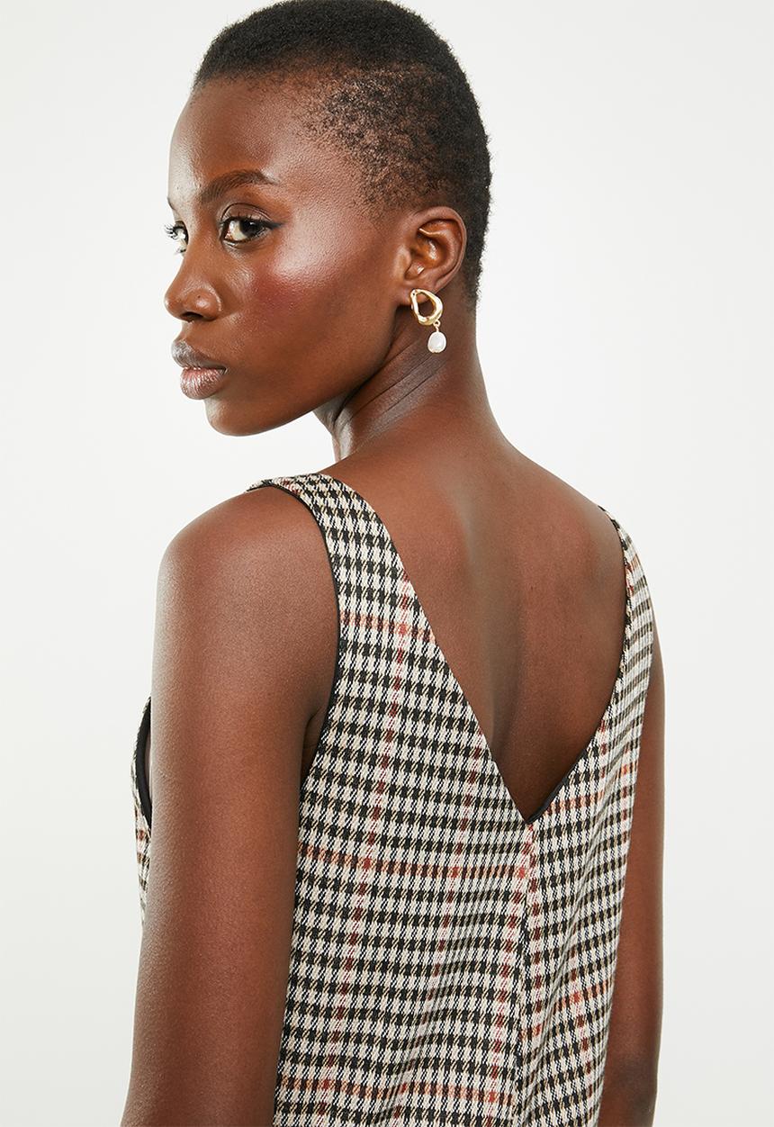 Superbalist - Check button front jumpsuit - multi 