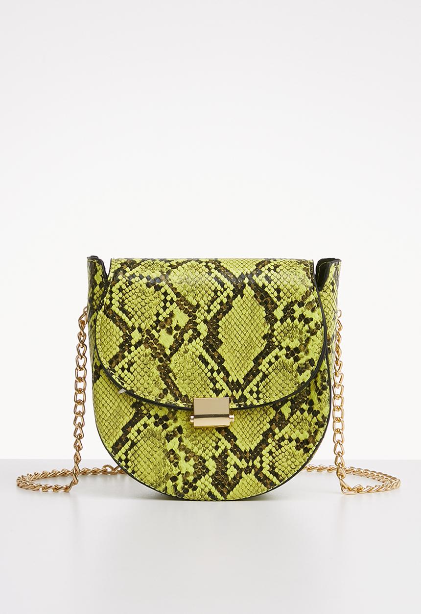Superbalist - Carez snake print bag - green