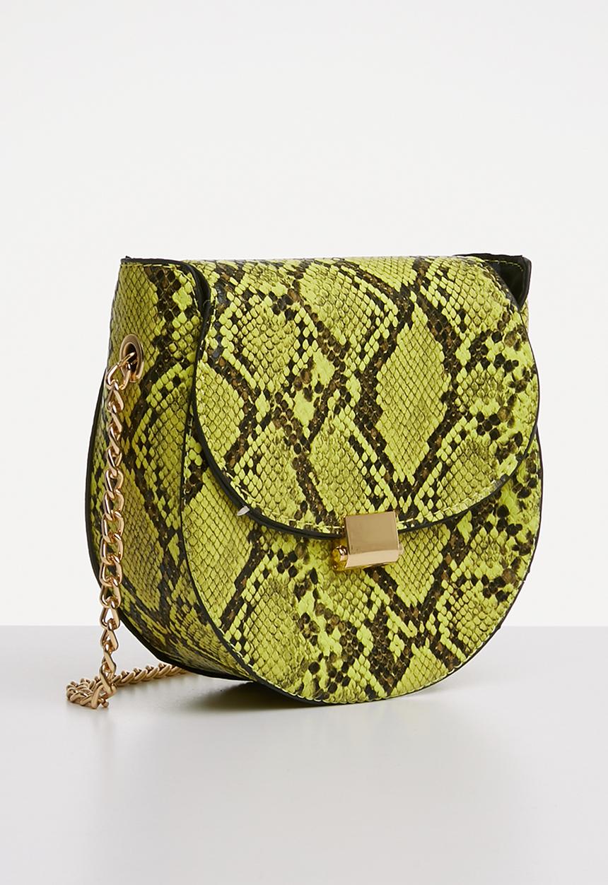Superbalist - Carez snake print bag - green