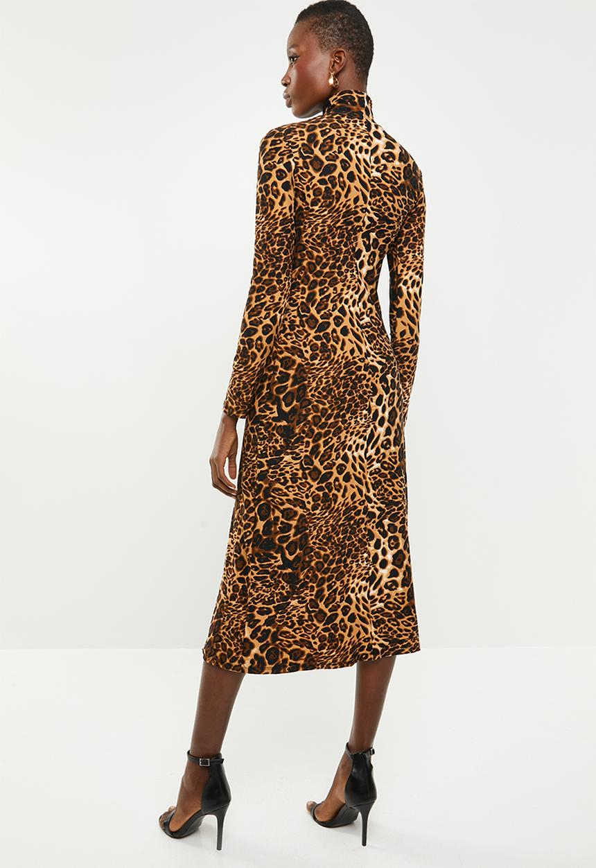 Superbalist - Polo neck midi dress - multi 