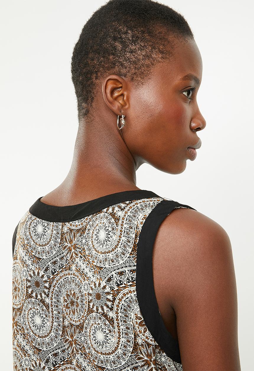 Revenge - Paisley shift dress - rust