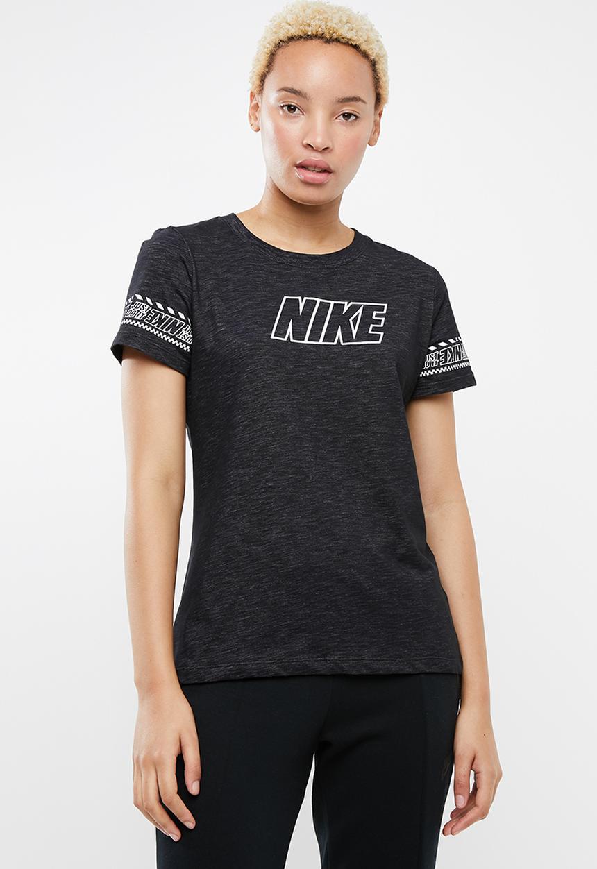 Nike - Nike dry T-shirt - black & white 