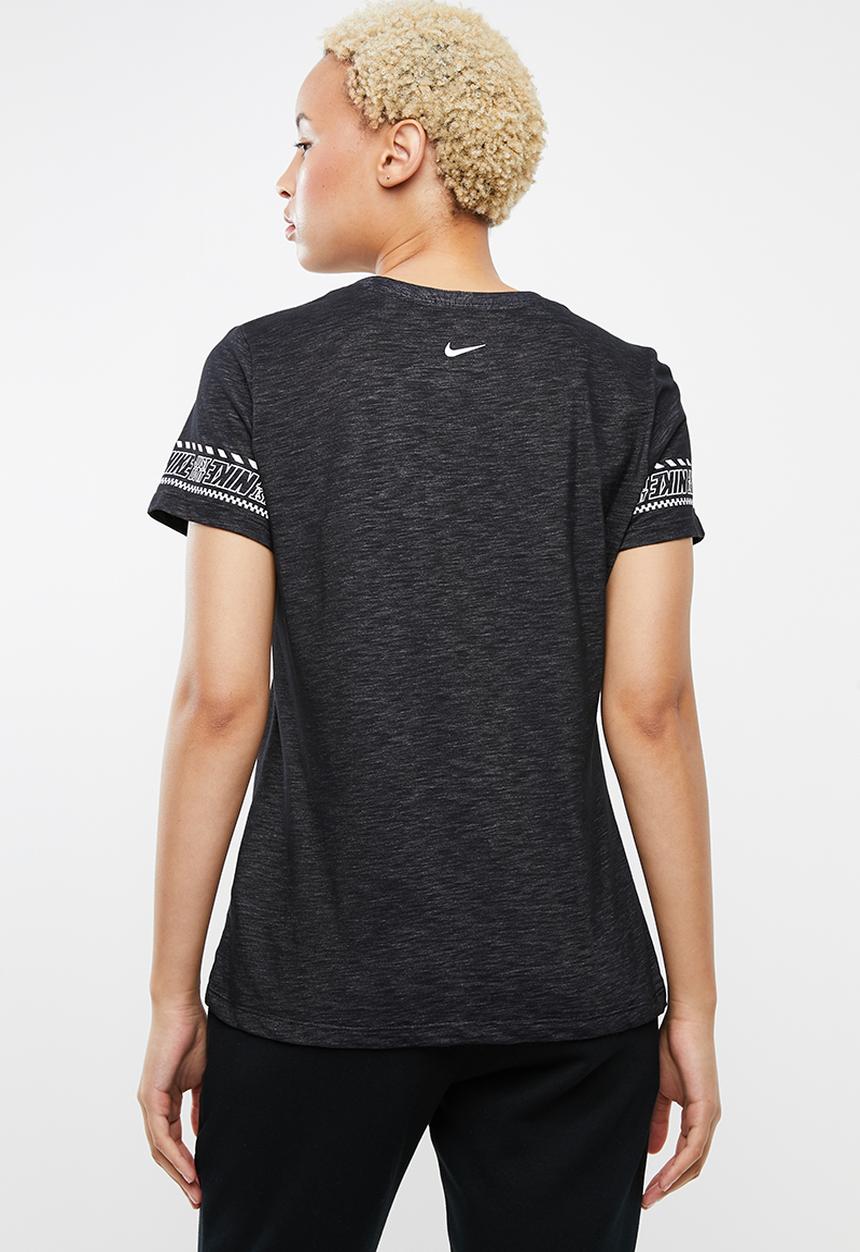 Nike - Nike dry T-shirt - black & white 