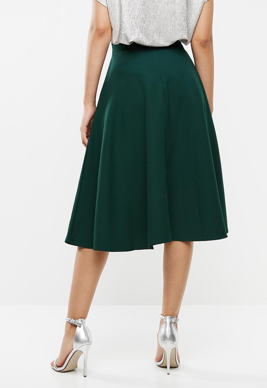 STYLE REPUBLIC - Fit & flare midi skirt - green