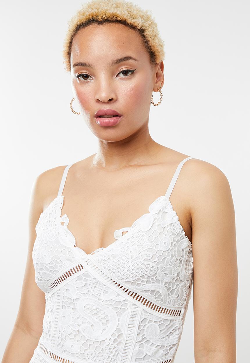 STYLE REPUBLIC - Crochet ladder tea dress - white