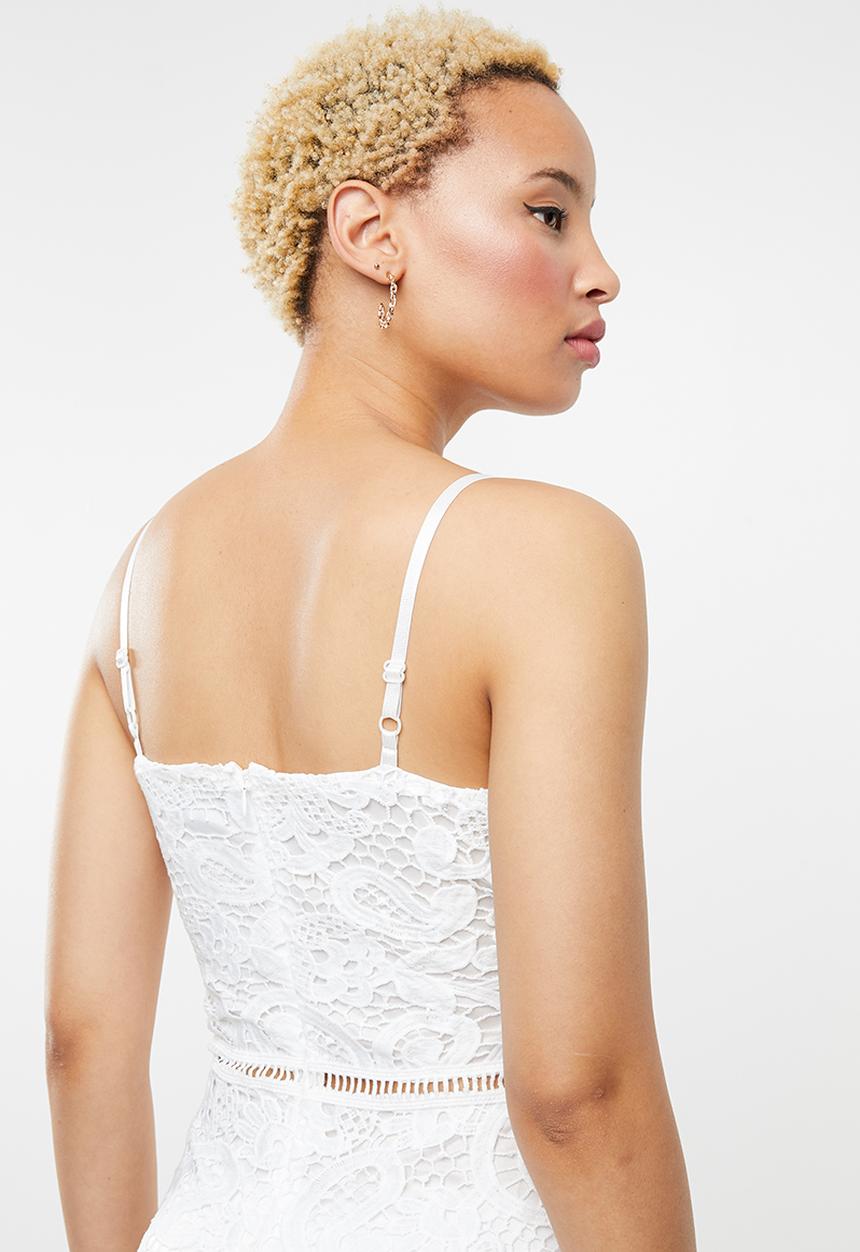 STYLE REPUBLIC - Crochet ladder tea dress - white