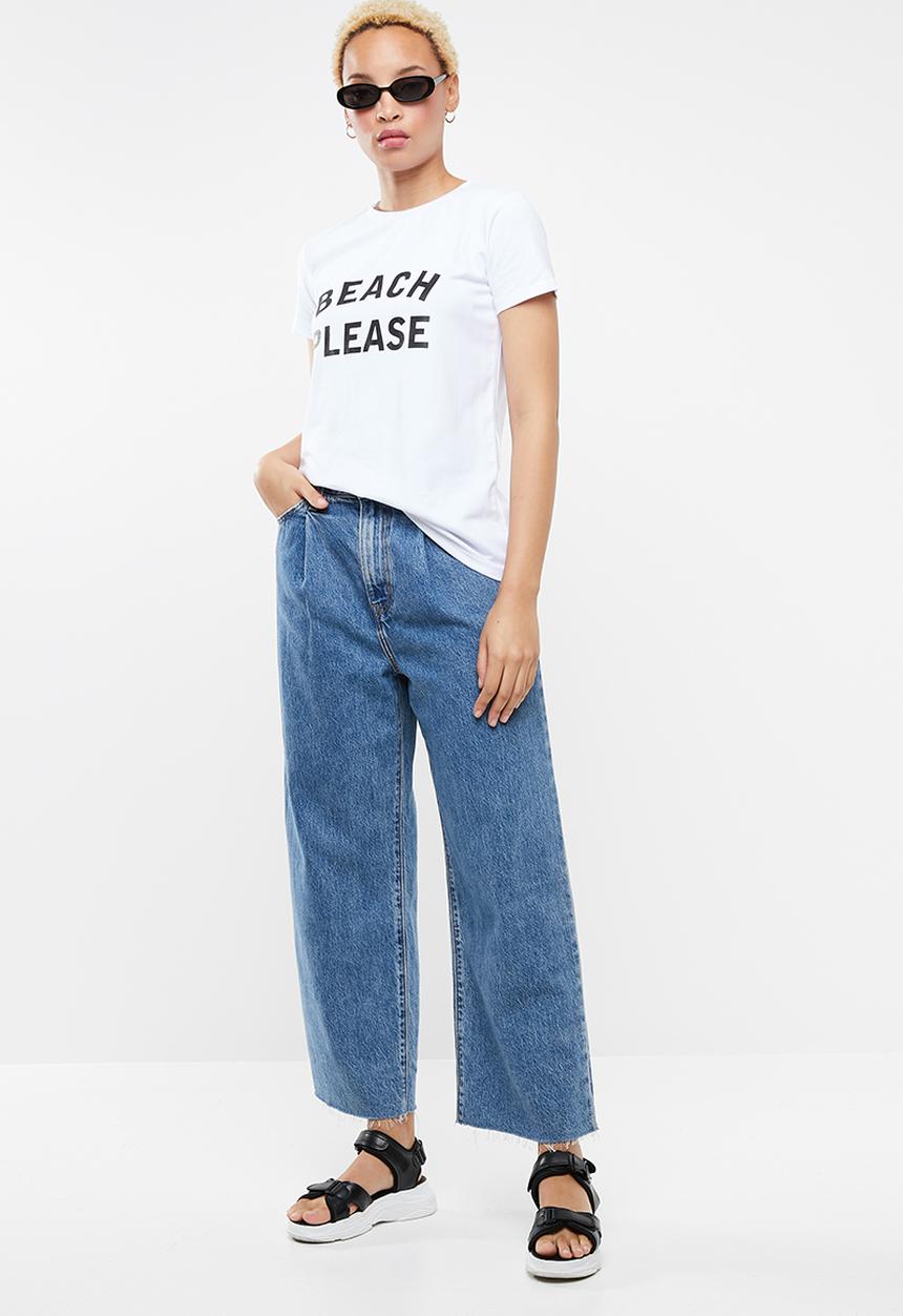 STYLE REPUBLIC - Beach please T-shirt - white & black