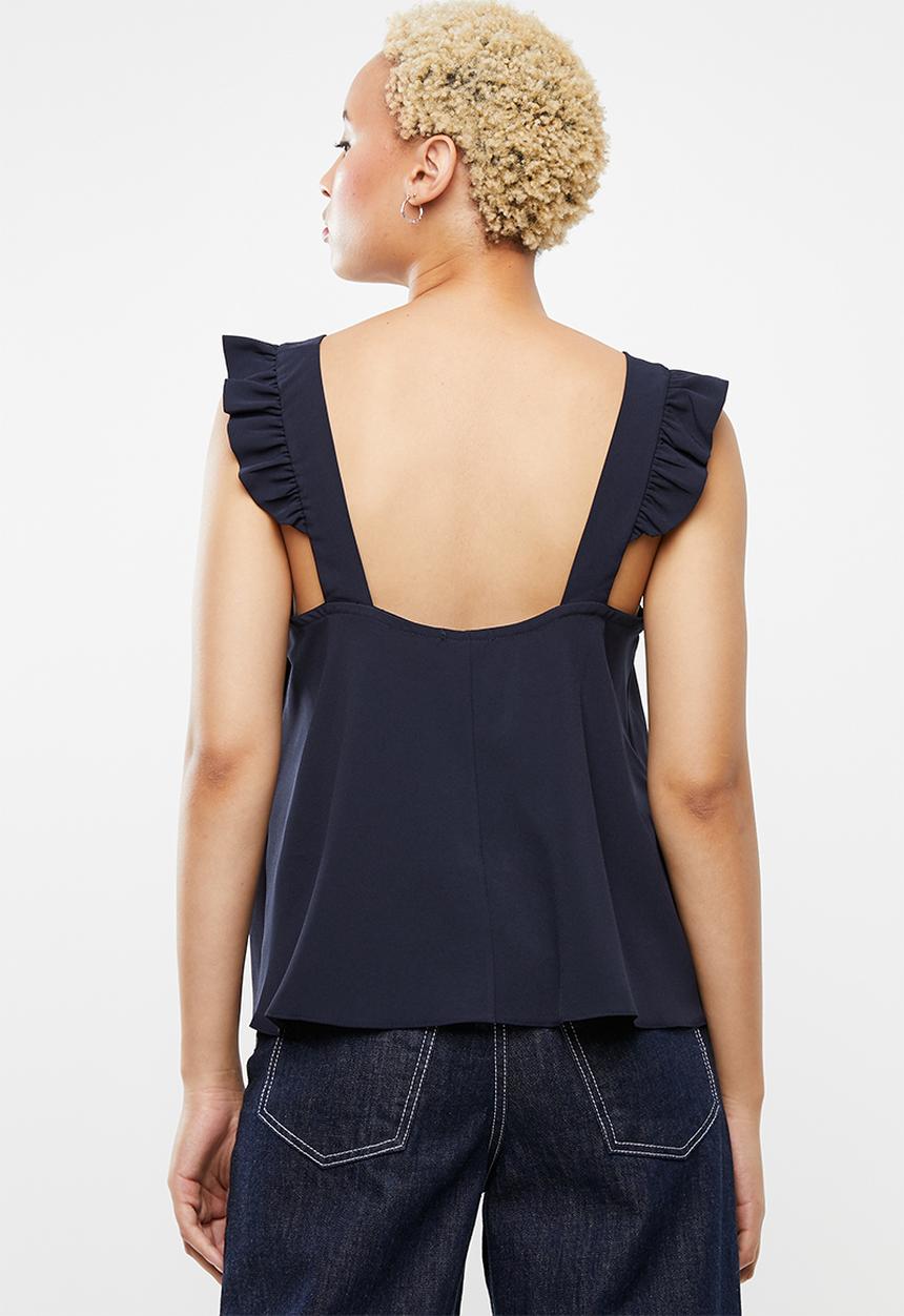 c(inch) - Frill detail cami - navy