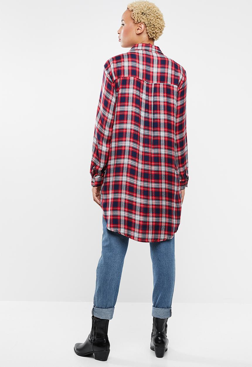 c(inch) - Check shirt - muti
