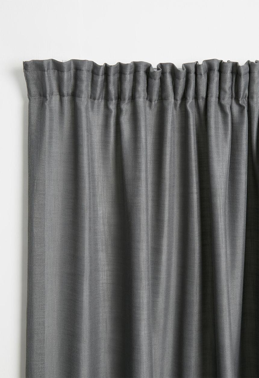 Sixth Floor - Taped lined curtain - charcoal