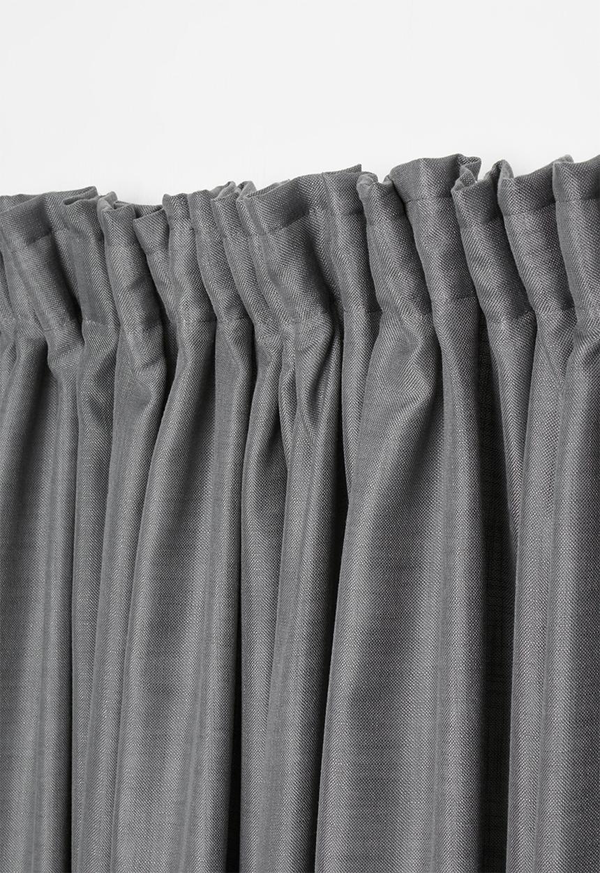 Sixth Floor - Taped lined curtain - charcoal