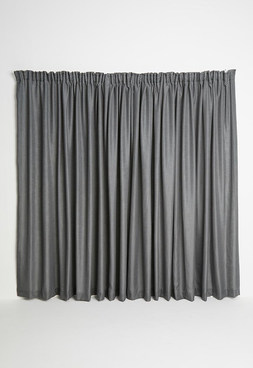 Sixth Floor - Taped lined curtain - charcoal