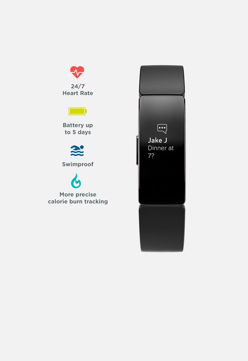 Fitbit - Fitbit inspire hr - black/black