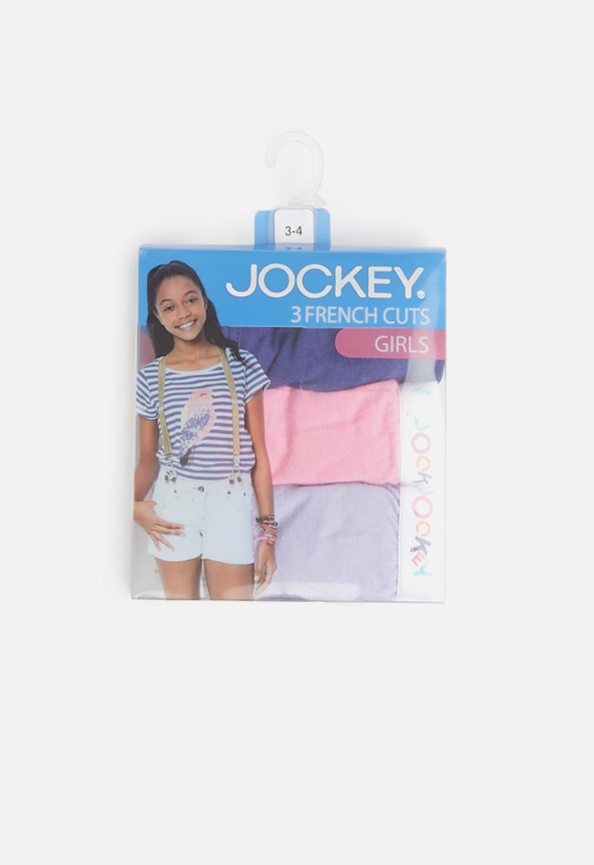 Jockey - 3 pack girls plain french cut - purple & pink