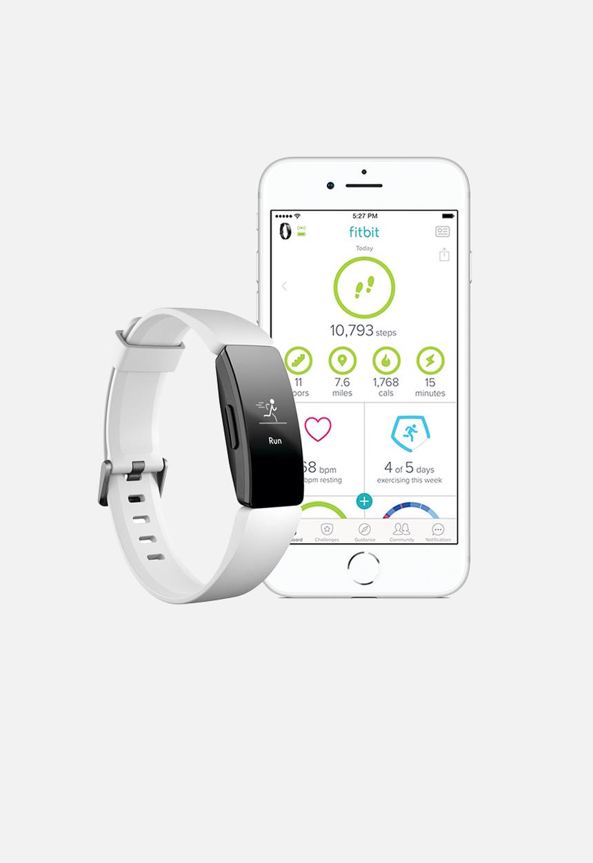 Fitbit - Fitbit inspire hr -  white & black