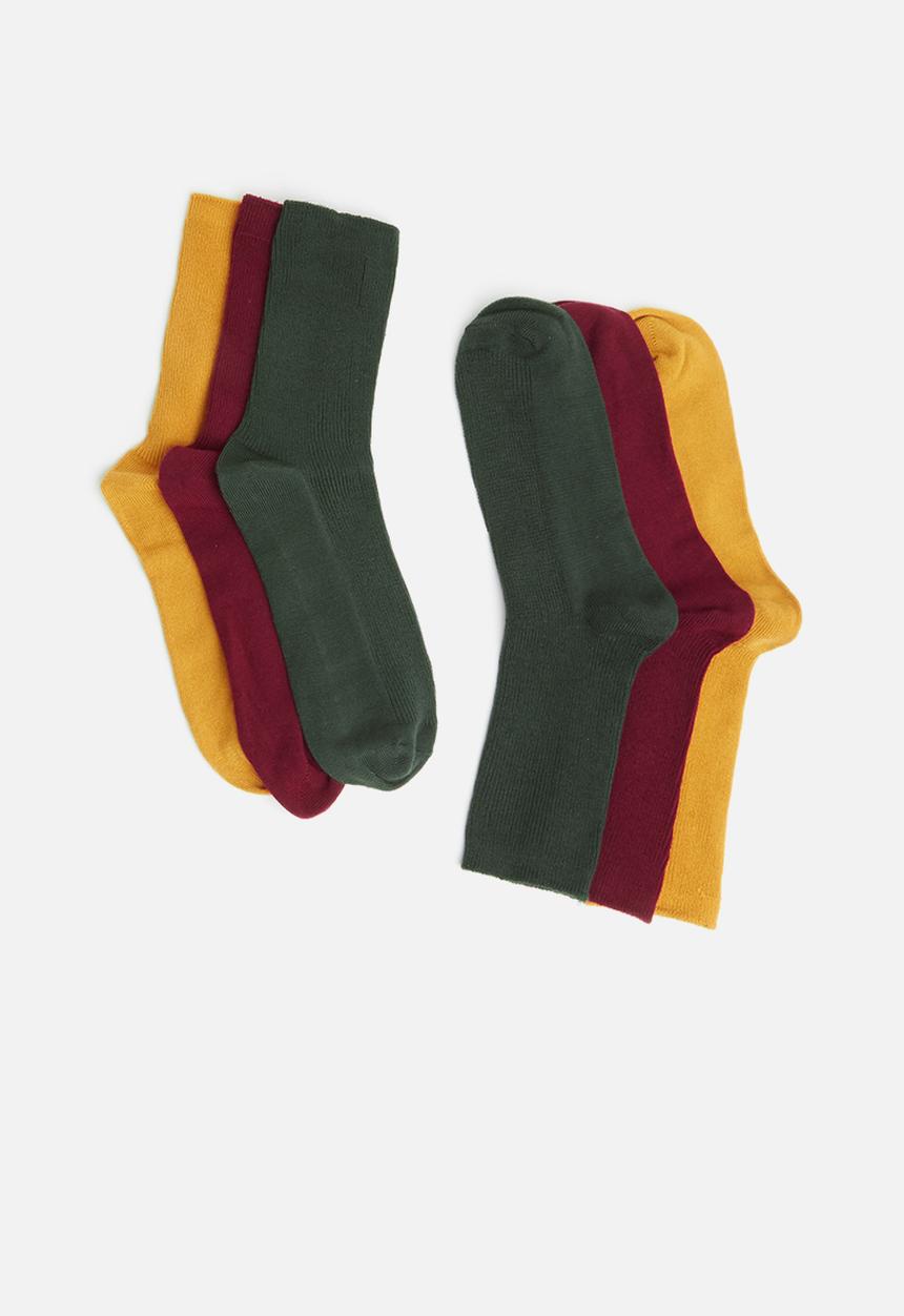 Superbalist - 3 Pack ankle socks - multi