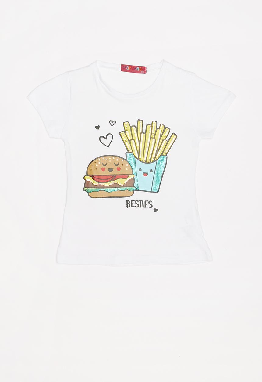 Pop Candy - Girls short sleeve tee - white