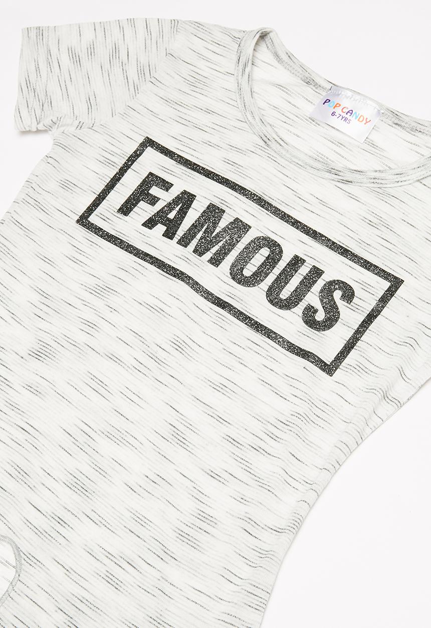 Rebel Republic - Teens printed short sleeve tee - grey