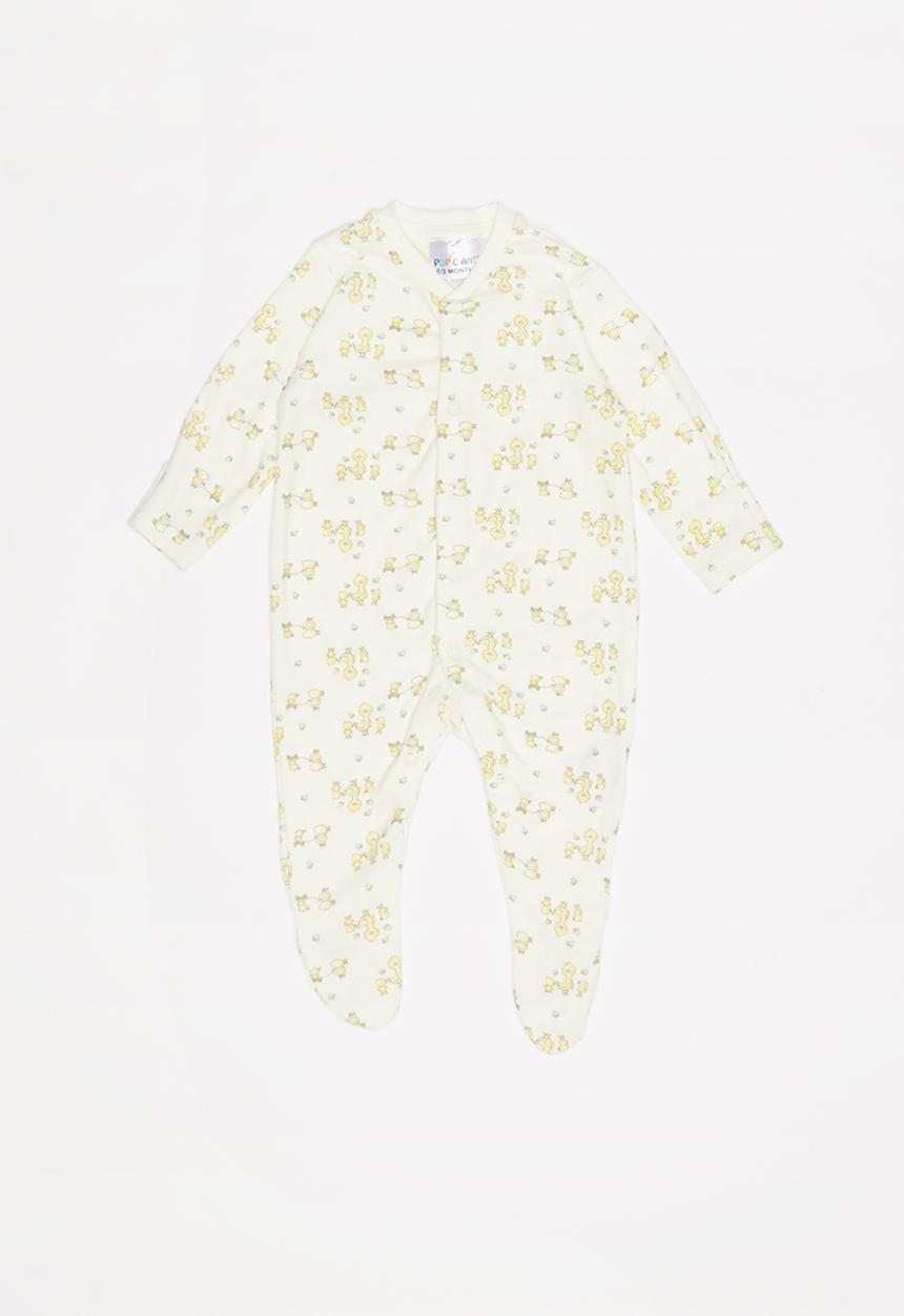 Pop Candy - Baby boys sleepsuit - white