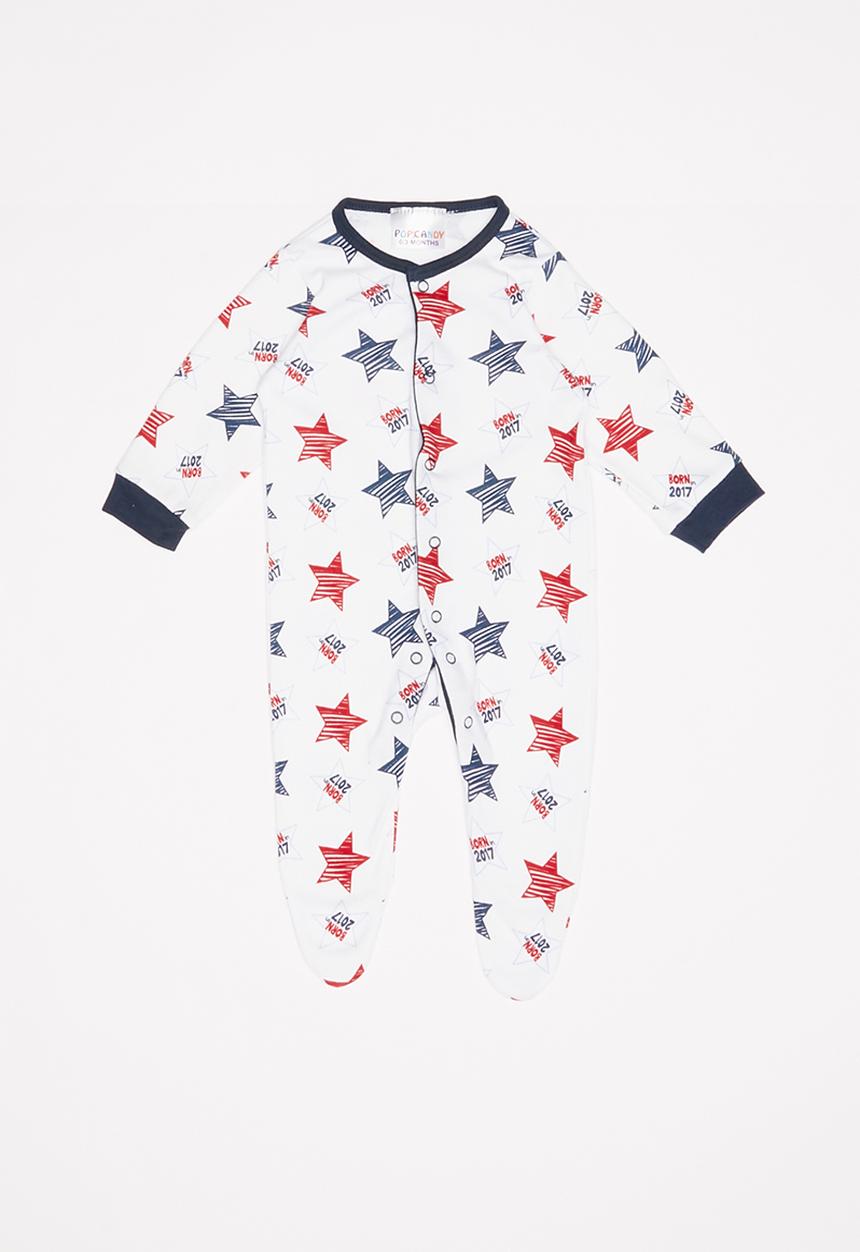 Pop Candy - Born in 2017 sleepsuit - white 