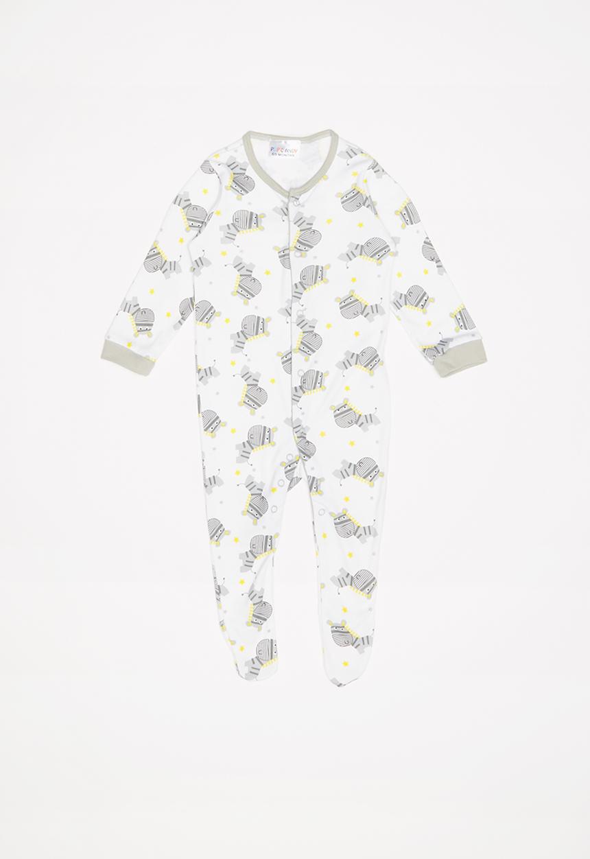 Pop Candy - Baby boys sleepsuit - white 