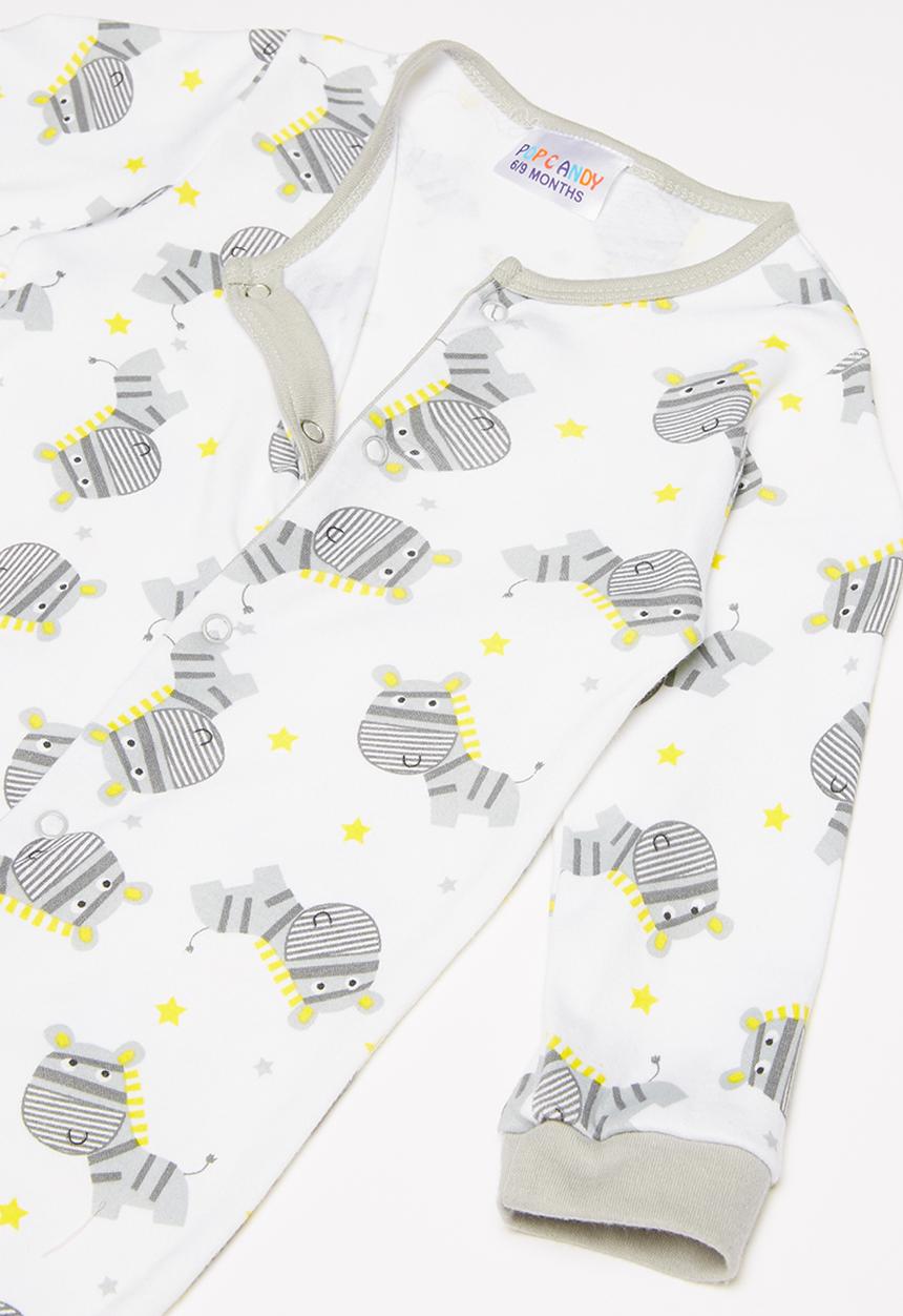 Pop Candy - Baby boys sleepsuit - white 