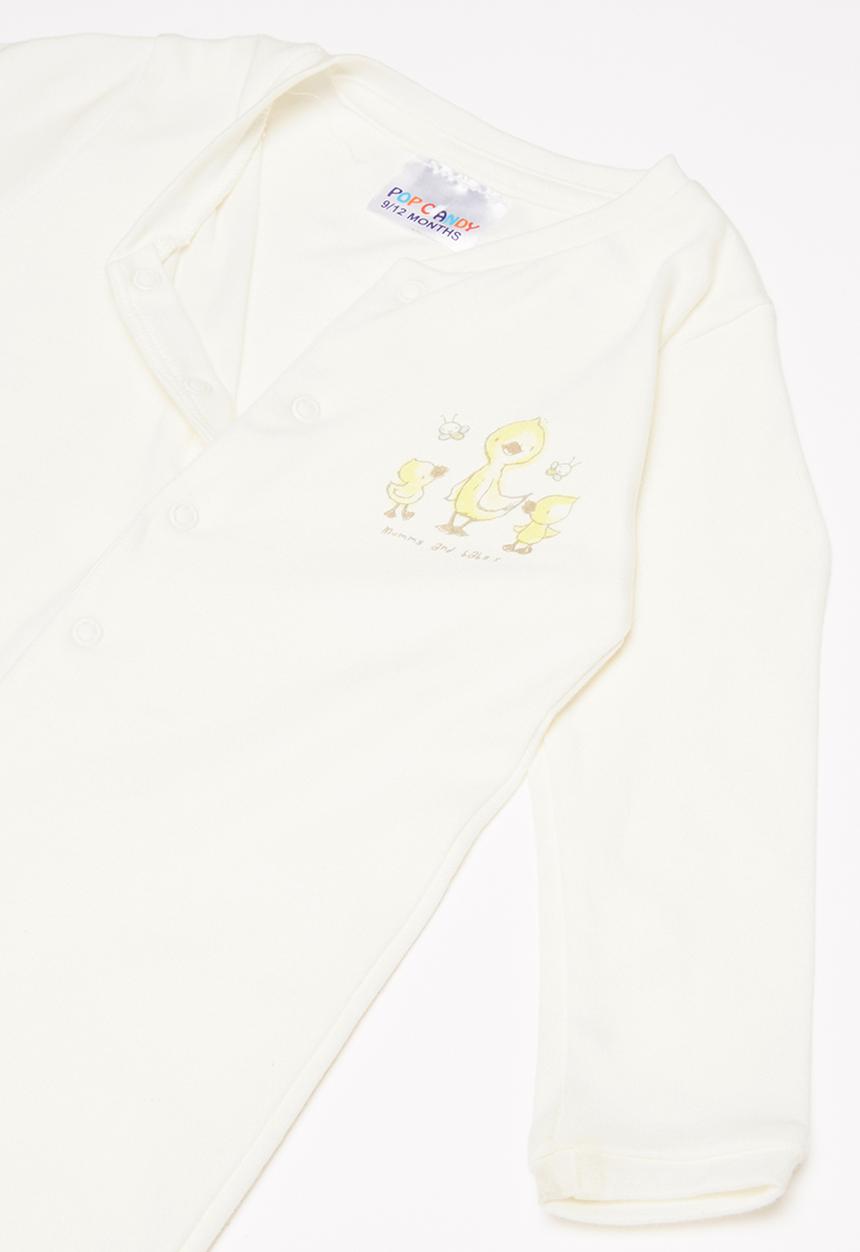 Pop Candy - Baby boys sleepsuit - white