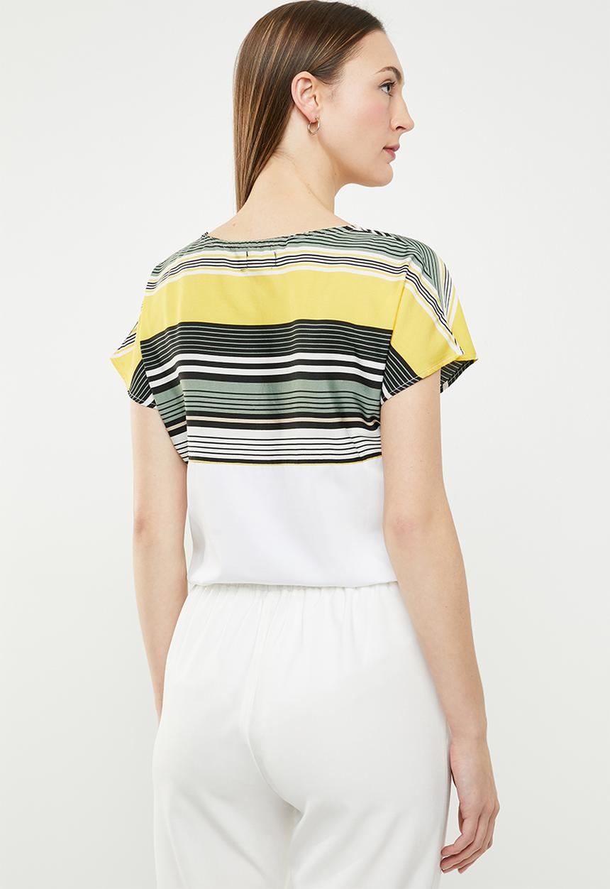 edit - Printed short sleeve blouse - multi