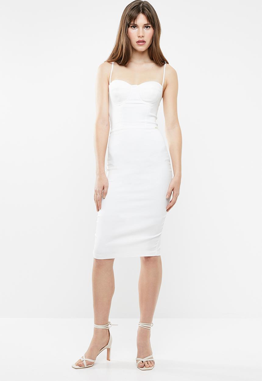 SISSY BOY - Bossy boots midi dress - white