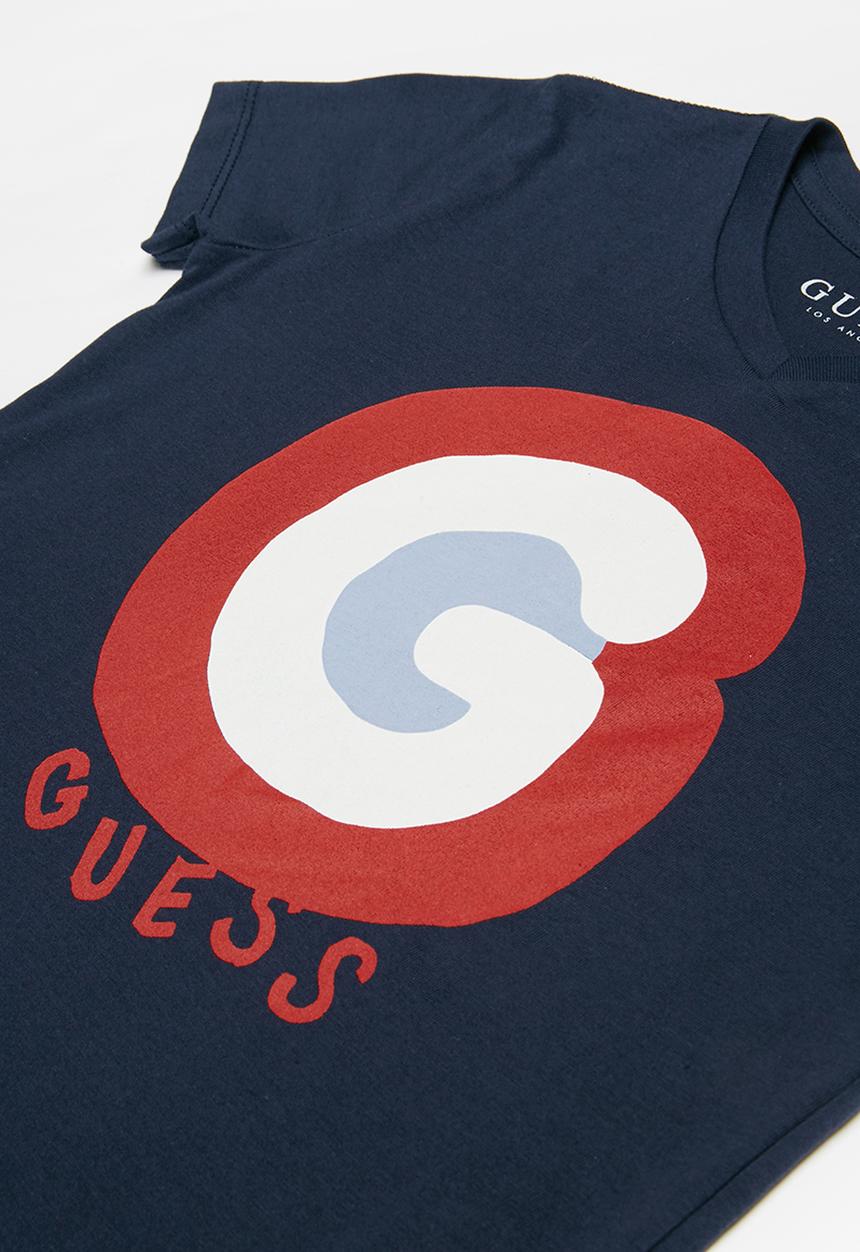 GUESS - Short sleeve guess retro tee - navy 