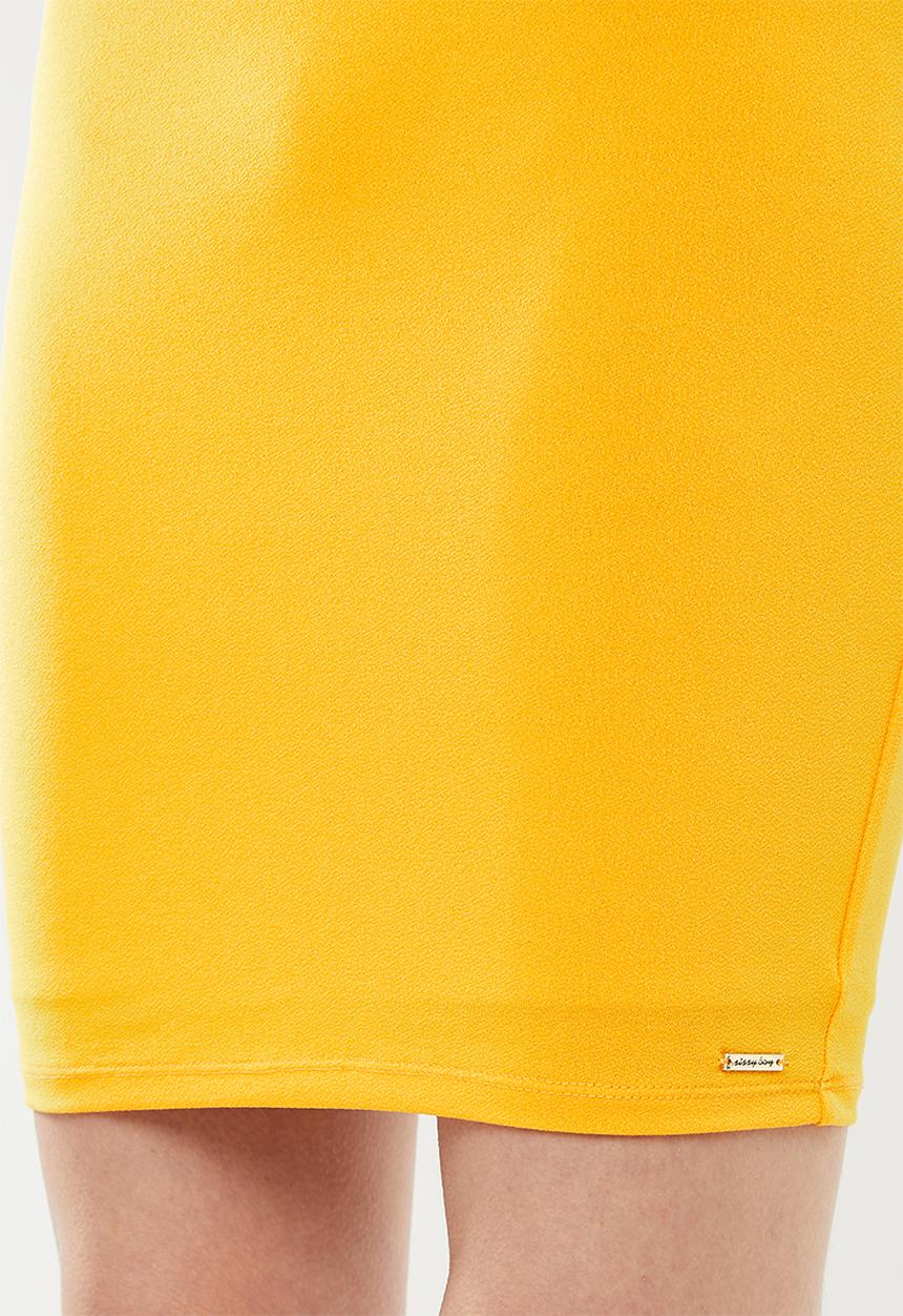 SISSY BOY - Freestyle bardot midi dress - yellow