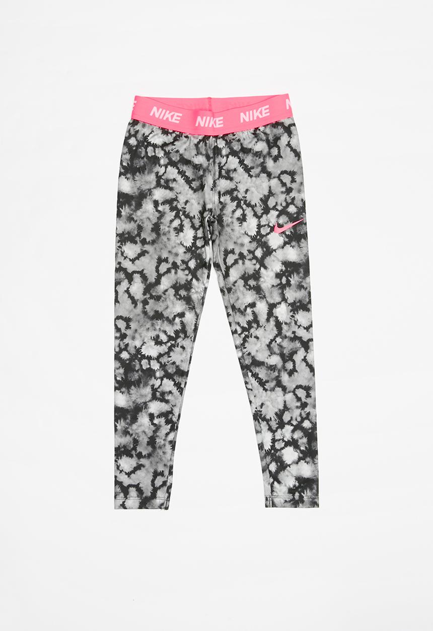 Nike - Nike dri-fit rainbow wash aop leggings - grey & pink