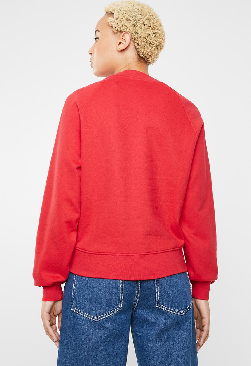 ONLY - Lotta long sleeve o-neck sweat- red