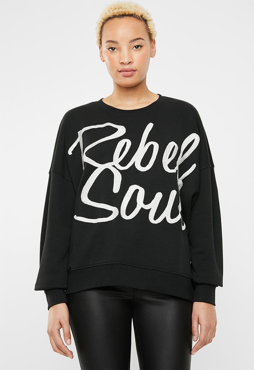 ONLY - Karla o-neck sweat - black