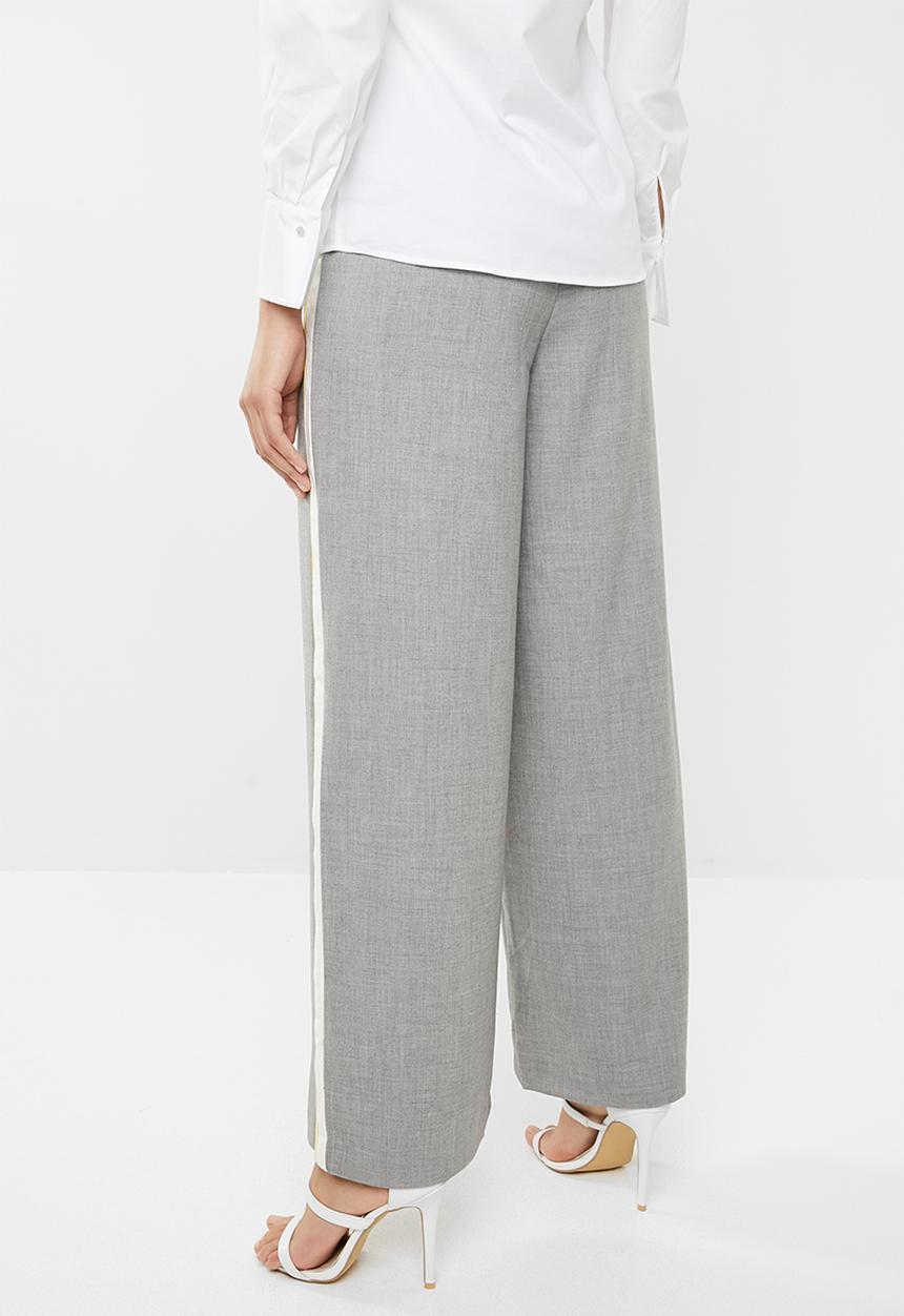 ONLY - Roma wide leg panel pants - grey 