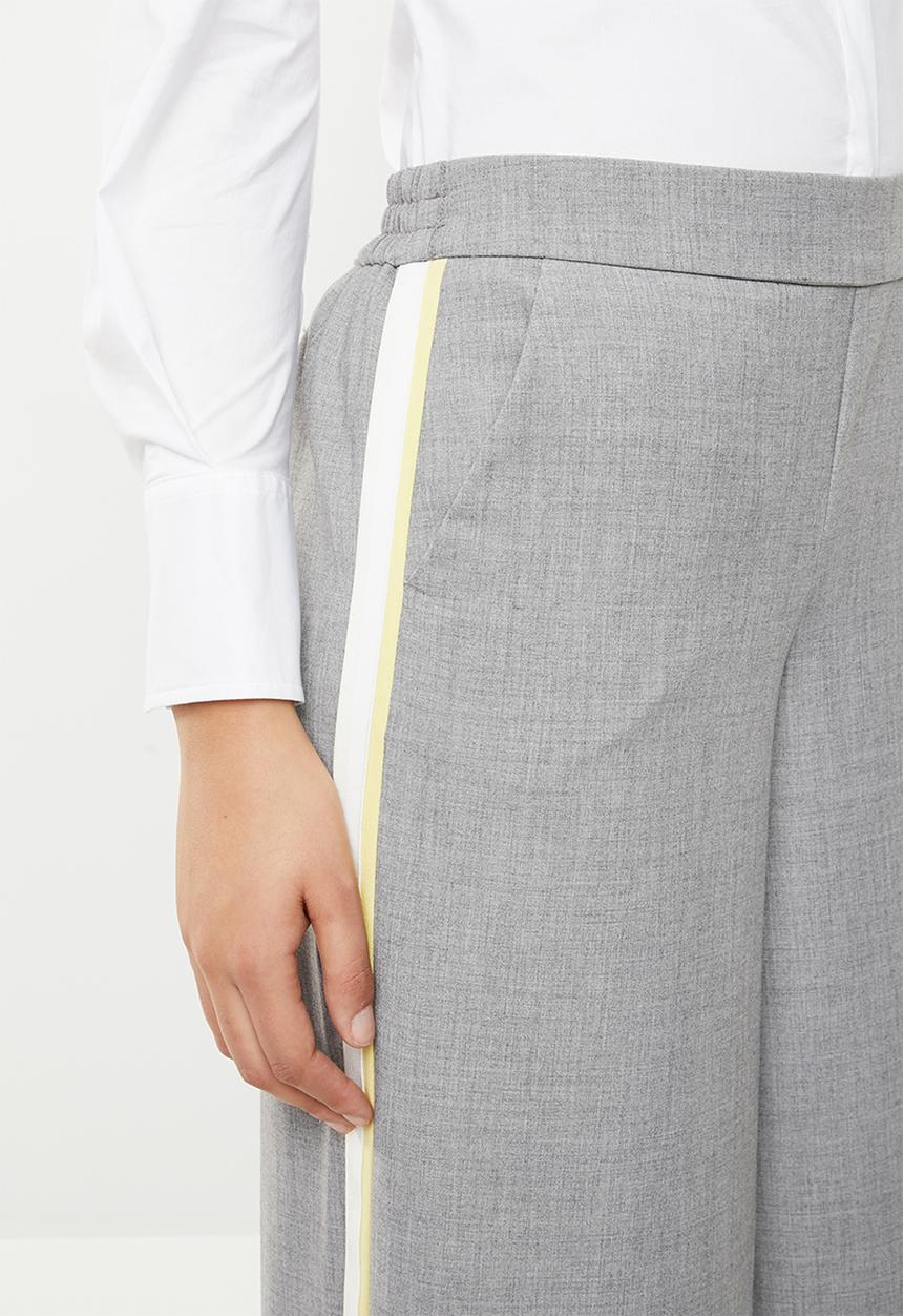 ONLY - Roma wide leg panel pants - grey 