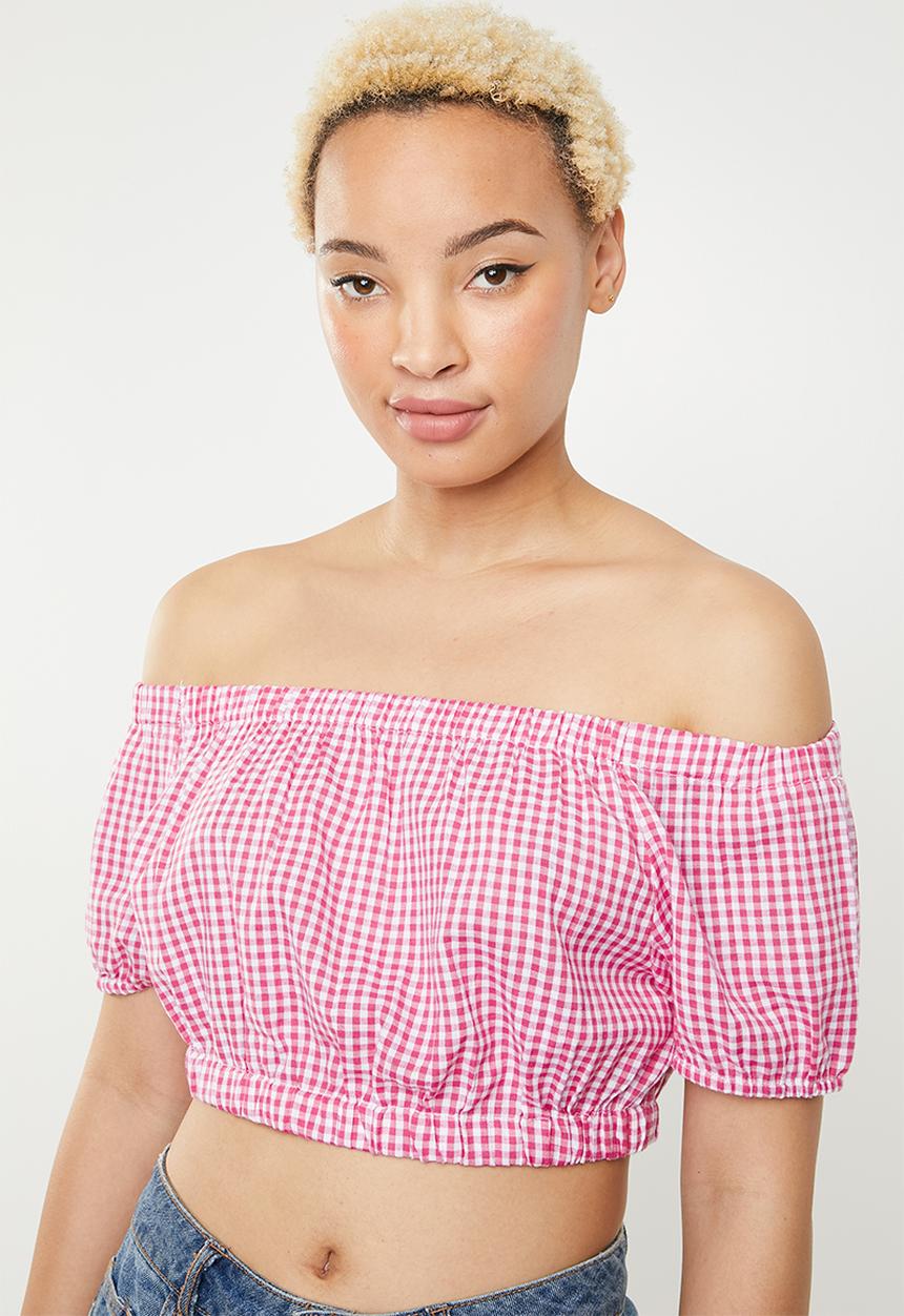 ONLY - Nugg cropped beach top - pink