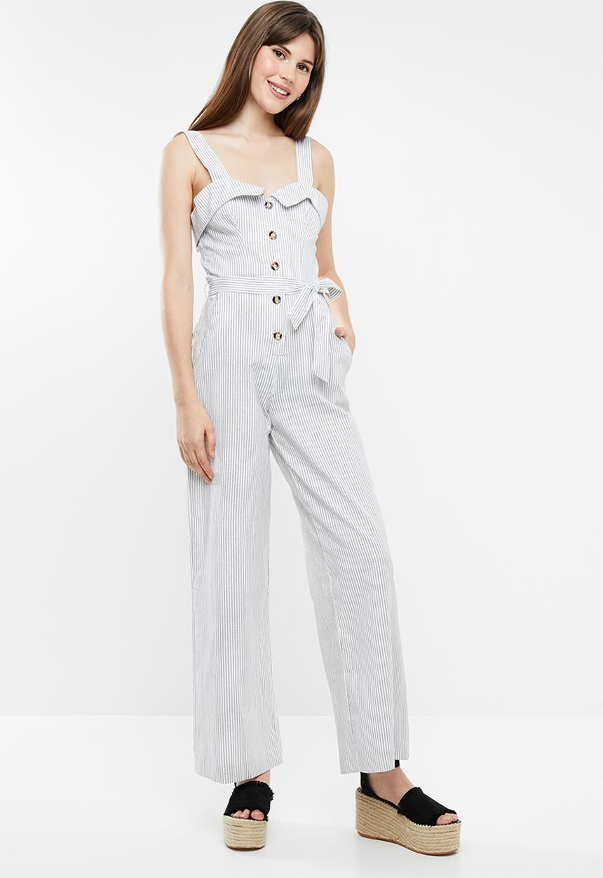SISSY BOY - Roco linen jumpsuit - black & white