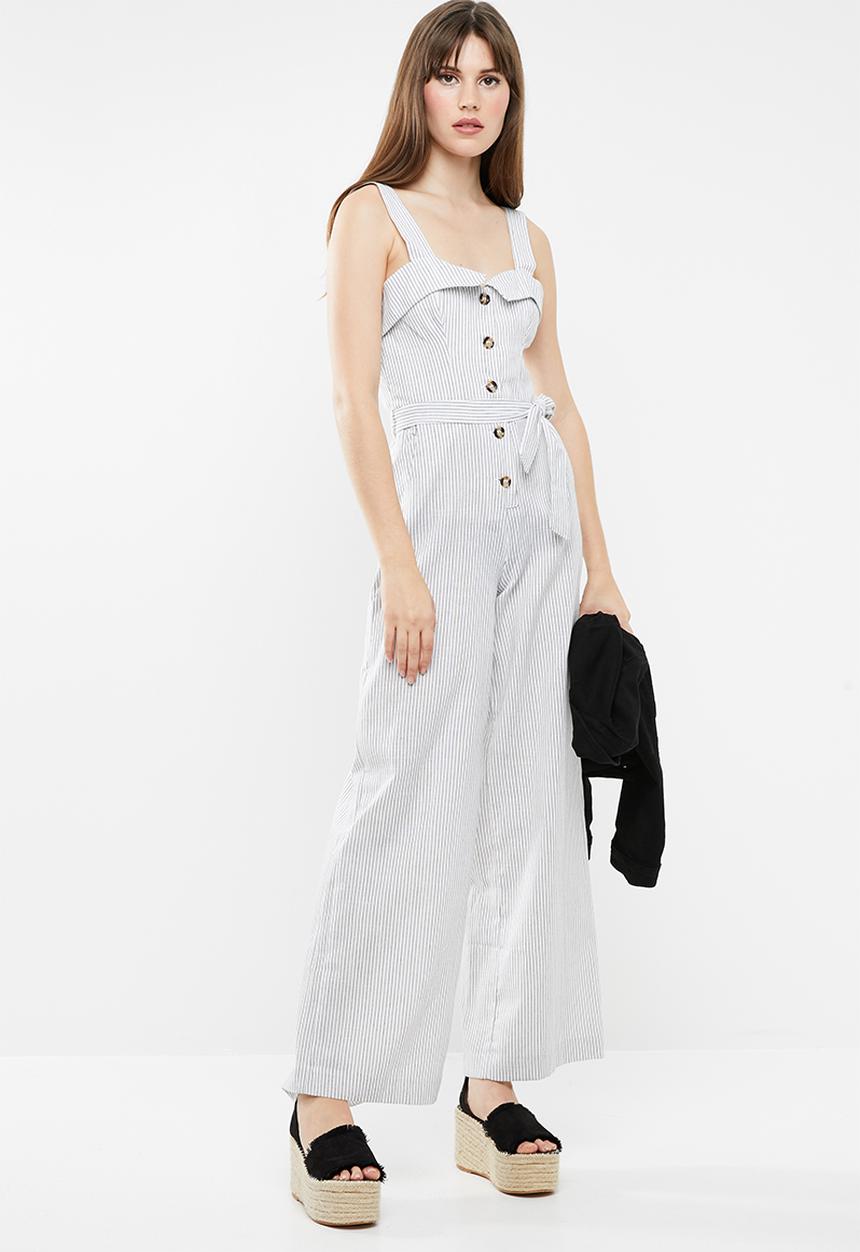 SISSY BOY - Roco linen jumpsuit - black & white