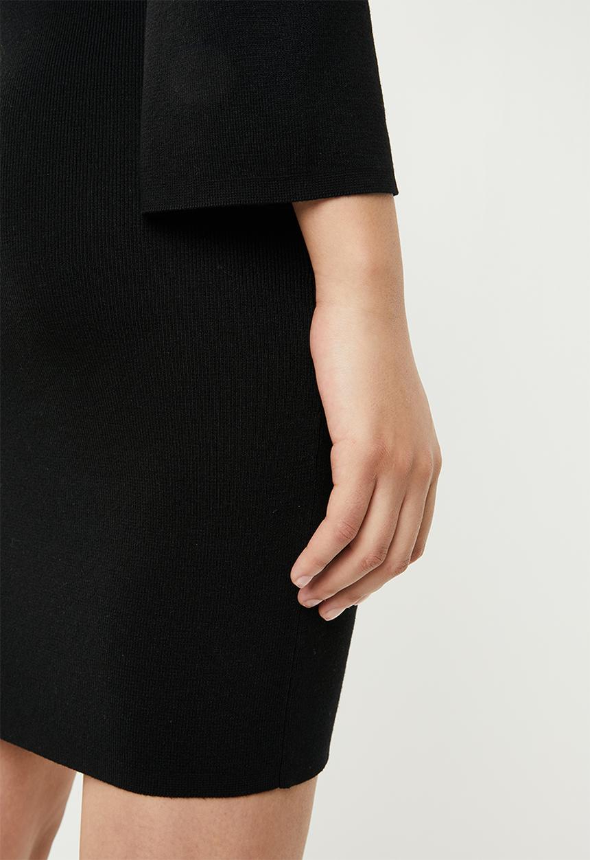 ONLY - Noora 3/4 sleeve neck bow dress - black