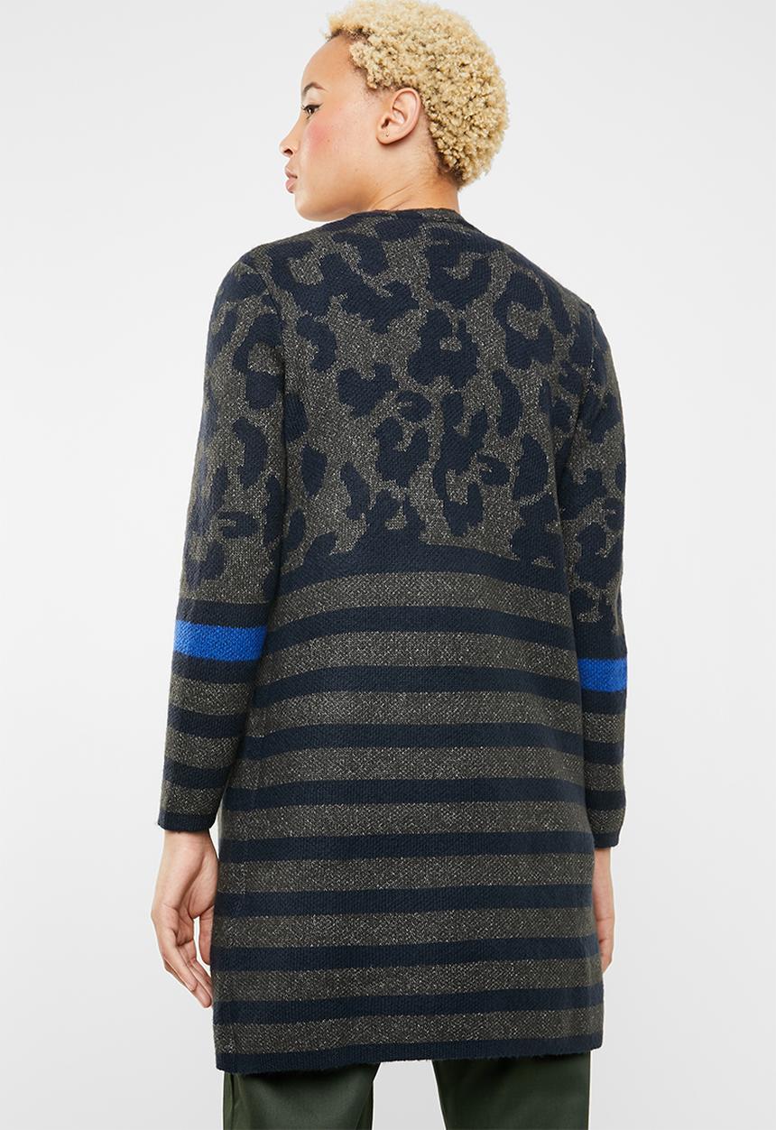 ONLY - New odine longsleeve open cardigan knit - green