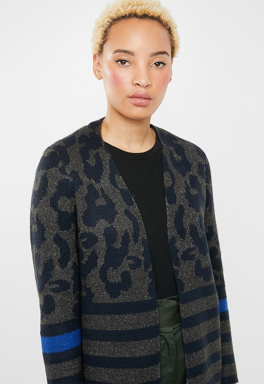 ONLY - New odine longsleeve open cardigan knit - green